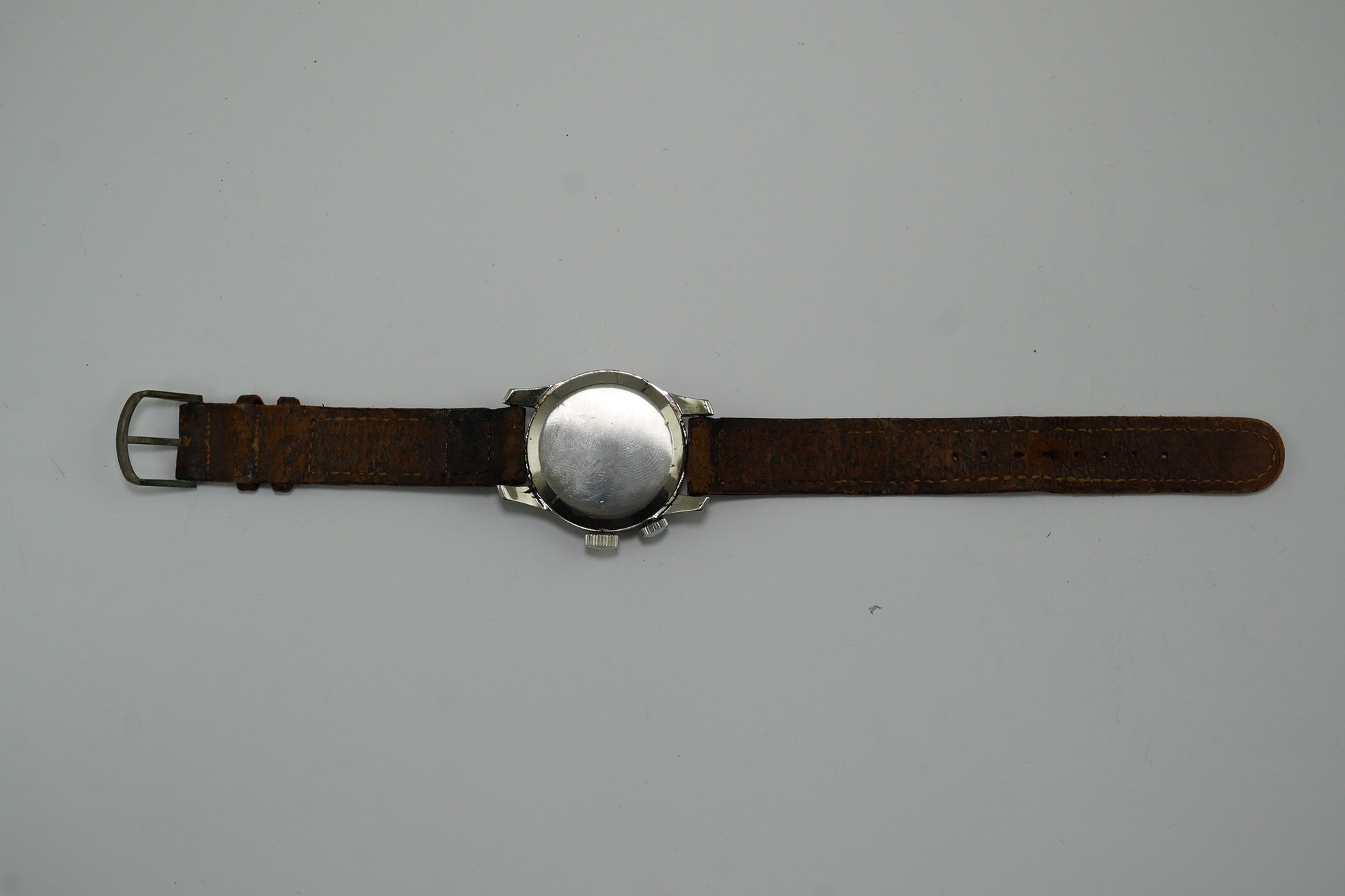 A gentleman's 1940's steel Jaeger LeCoultre pilot's manual wind wrist watch